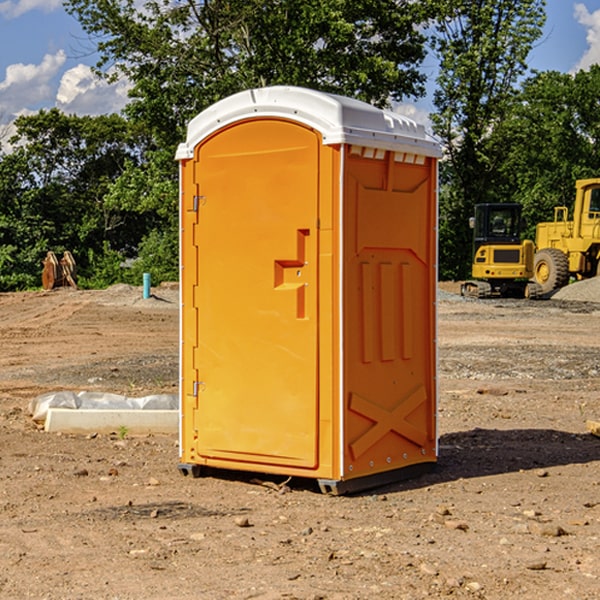 do you offer hand sanitizer dispensers inside the portable restrooms in New Columbia